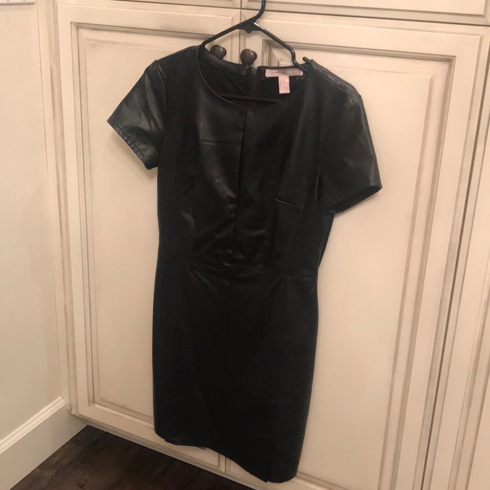 Vegan leather dress